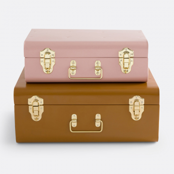 Комплект из двух чемоданчиков из металла Masa  единый размер желтый