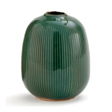 Ваза из керамики В16 см Estria  единый размер зеленый