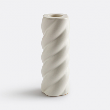 Подсвечник витой из керамики В125 см Vavy  единый размер бежевый