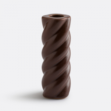 Подсвечник витой из керамики В125 см Vavy  единый размер каштановый