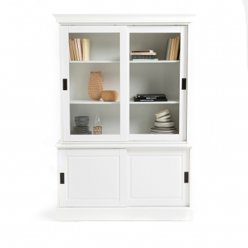 Буфет-посудный шкаф из массива сосны Authentic Style белый