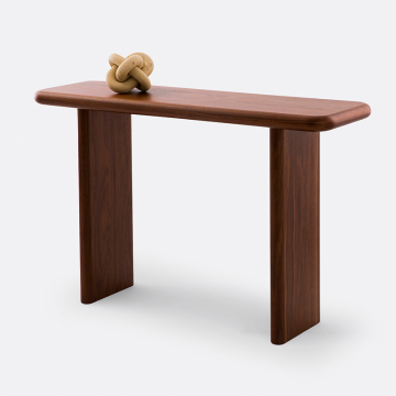 Консоль из шпона ореха Curva  единый размер каштановый