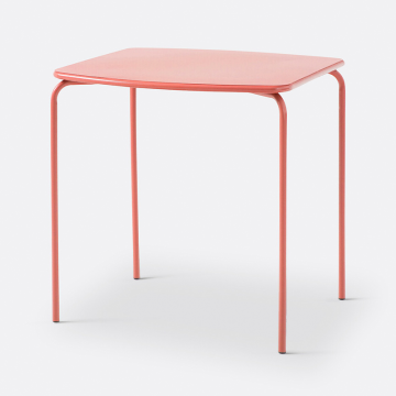 Стол садовый квадратный из стали Dune  единый размер каштановый