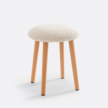 Табурет из малой пряжи Miji  единый размер бежевый