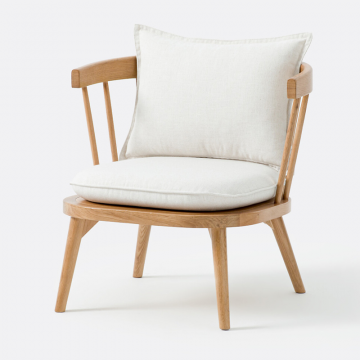 Кресло из дуба и ткани Portman  единый размер бежевый