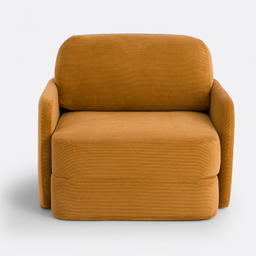 Кресло-трансформер из вельвета Haley  1-мест. желтый