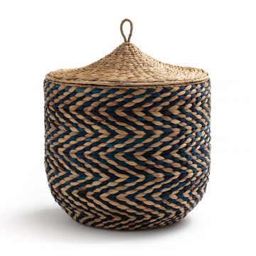 Корзина плетеная с крышкой NOMADO  единый размер бежевый