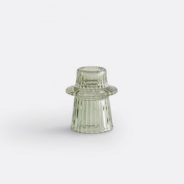 Подсвечник из цветного граненого стекла В68 см Sabri  единый размер зеленый