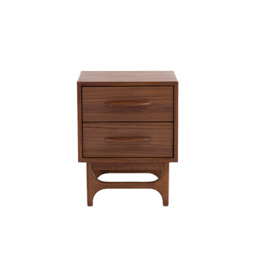 Винтажная прикроватная тумбочка 2 ящика Larsen каштановый