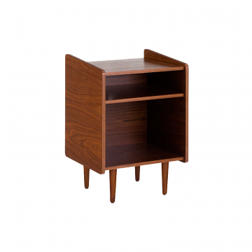 Винтажная тумба под виниловые пластинки высота 51 см Ronda каштановый