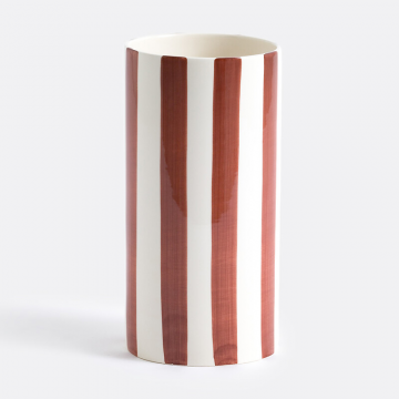 Керамическая ваза в полоску Jaoma  единый размер каштановый