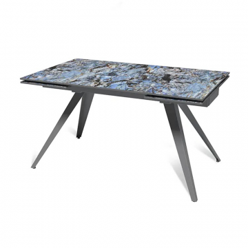 Стол раскладной Asti (140+40+40), керамика глянцевая Lemurian Blue