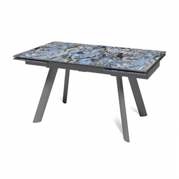 Стол раскладной Stone (140+40+40), керамика глянцевая Lemurian blue