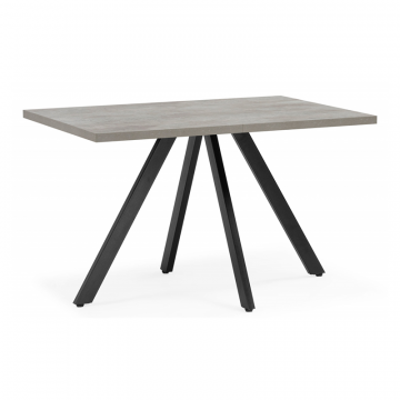 Деревянный стол Keon T32 116(155,5)х77 раздвижной цемент / черный