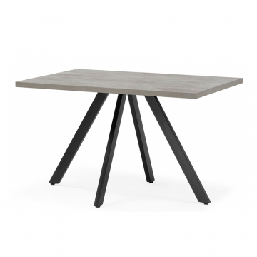 Деревянный стол Keon T32 116(155,5)х77 раздвижной цемент / черный