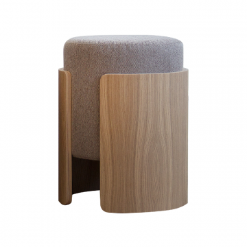 Пуф Lagom (капучино твид, натуральный дуб)