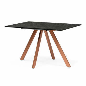 Деревянный стол Keon 116(155)x77 раздвижной малави / медь