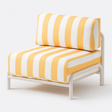 Кресло низкое для сада с каркасом из металла Thomes  единый размер желтый