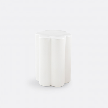 Стол журнальный в форме цветка из керамики Jelly  единый размер белый