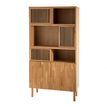 Книжный шкаф с покрытием дубовым шпоном Bilbao бежевый