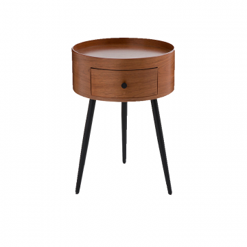Тумба прикроватная с одним ящиком Orteo каштановый