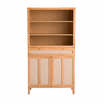 Высокий буфет с 2 дверцами ясень и лен Esmara