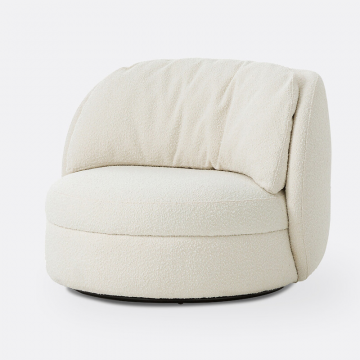 Кресло вращающееся из ткани букле Ronda  1-мест. бежевый