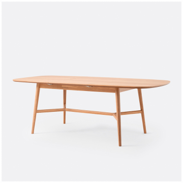 Стол из шпона дуба до восьми персон Yvan  8 персоны бежевый