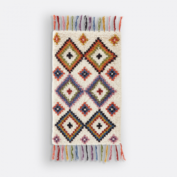 Коврик прикроватный в берберском стиле Ourika  60 x 110 см разноцветный