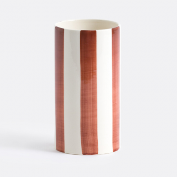 Керамическая ваза в полоску Jaoma  единый размер каштановый