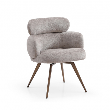 Стул Evy, серо-бежевый/бронза