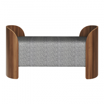 Банкетка Lagom 2 120 см (серый рогожка, орех)