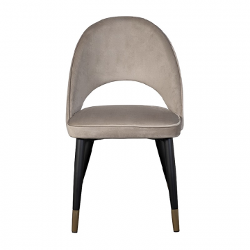 30C-12280 Стул велюр серо-бежевый 51*56*84см, наконечники мат.золото