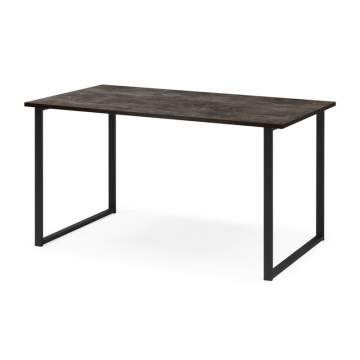 Деревянный стол Лиман 117 х 77 бетон темный / черный матовый