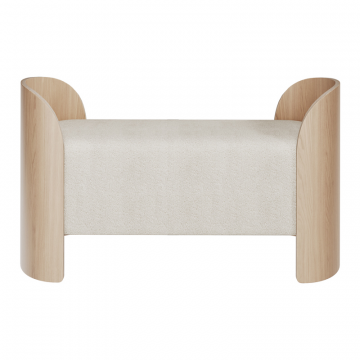 Банкетка Lagom 2 120 см (молочный, натуральный дуб)