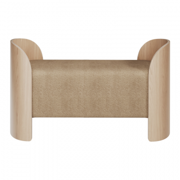 Банкетка Lagom 2 120 см (бежевый, натуральный дуб)