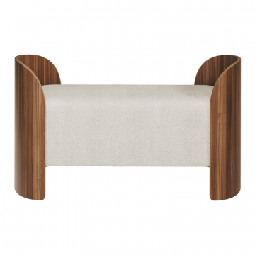 Банкетка Lagom 2 120 см (молочный, орех)