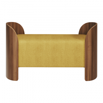 Банкетка Lagom 2 120 см (горчичный, орех)