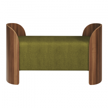 Банкетка Lagom 2 120 см (зеленый, орех)