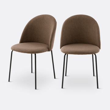 Комплект из двух стульев из ткани меланж Nordie  единый размер серый