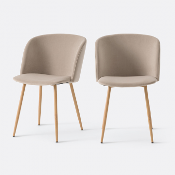 Комплект из 2 столовых кресел Lavergne  единый размер бежевый
