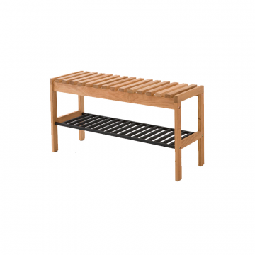 Скамья из массива дуба и металла Kia