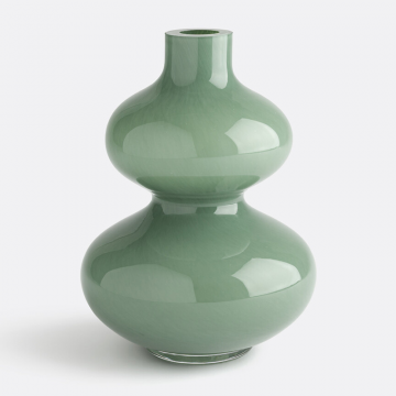 Ваза из стекла В18 см Olia  единый размер зеленый