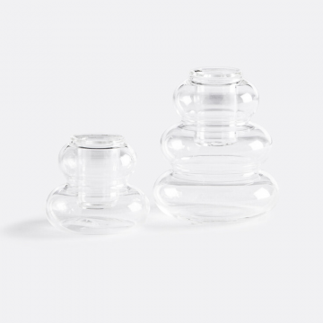 Набор из 2 прозрачных стеклянных подсвечников Hadi  единый размер другие