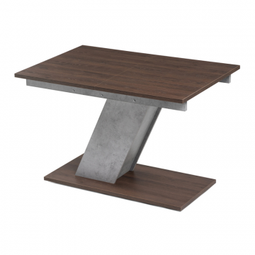 Стол на тумбе Тирион бетон чикаго серый / дуб гладстоун табак