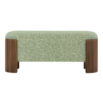 Банкетка Lagom 100 см (мятный мех, орех)