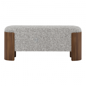 Банкетка Lagom 100 см (серебро мех, орех)