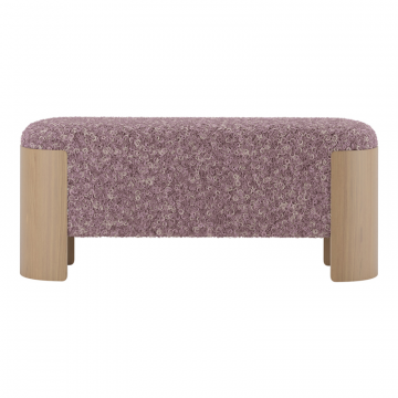 Банкетка Lagom 100 см (пыльная роза мех, натуральный дуб)