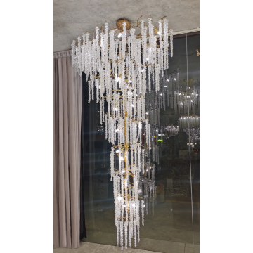 86-70632 Люстра каскадная d.80*h200 см, металл цвет золото