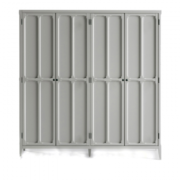 Шкаф 4-дверный Eugnie серый